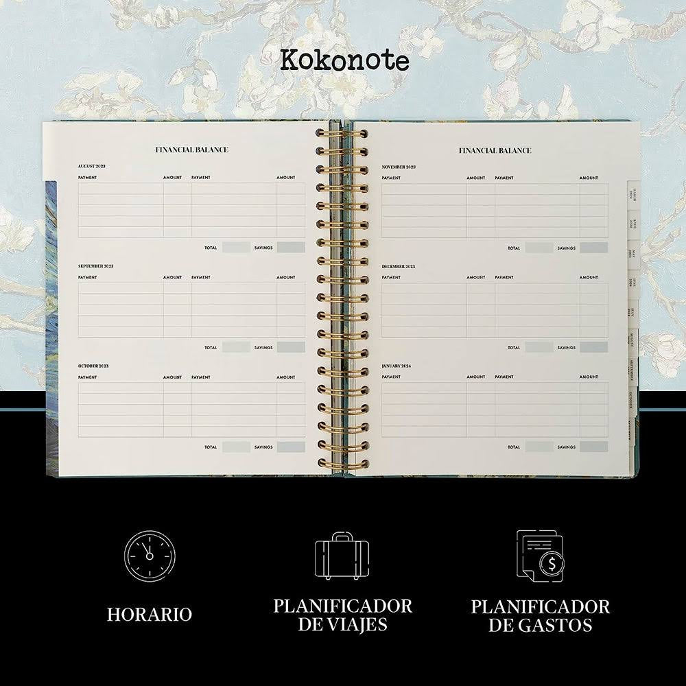 Agenda semana vista Big size Vincent Van Gogh Kokonote