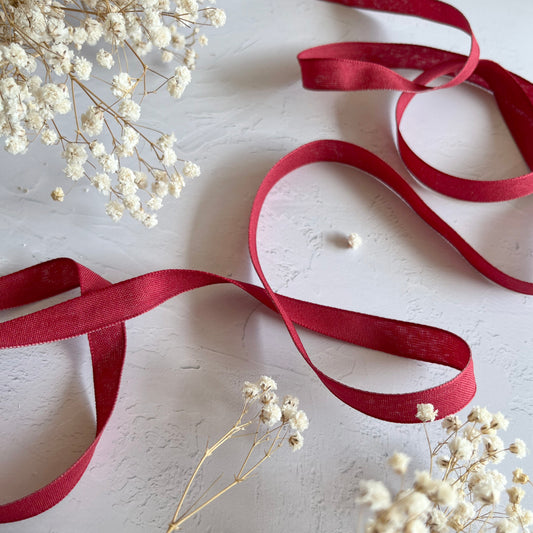 1 m Cinta Lino Cereza 12mm Alua Cid