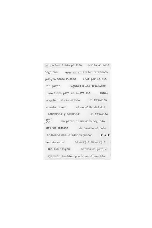 Sello Frases Toddler Baby M va al cole Lora Bailora
