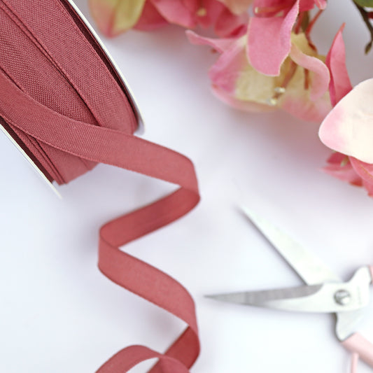 1 m Cinta Lino Rosa Viejo 12mm Alua Cid