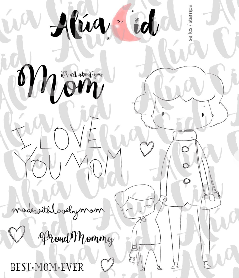 Sello Mom Inglés Alua Cid