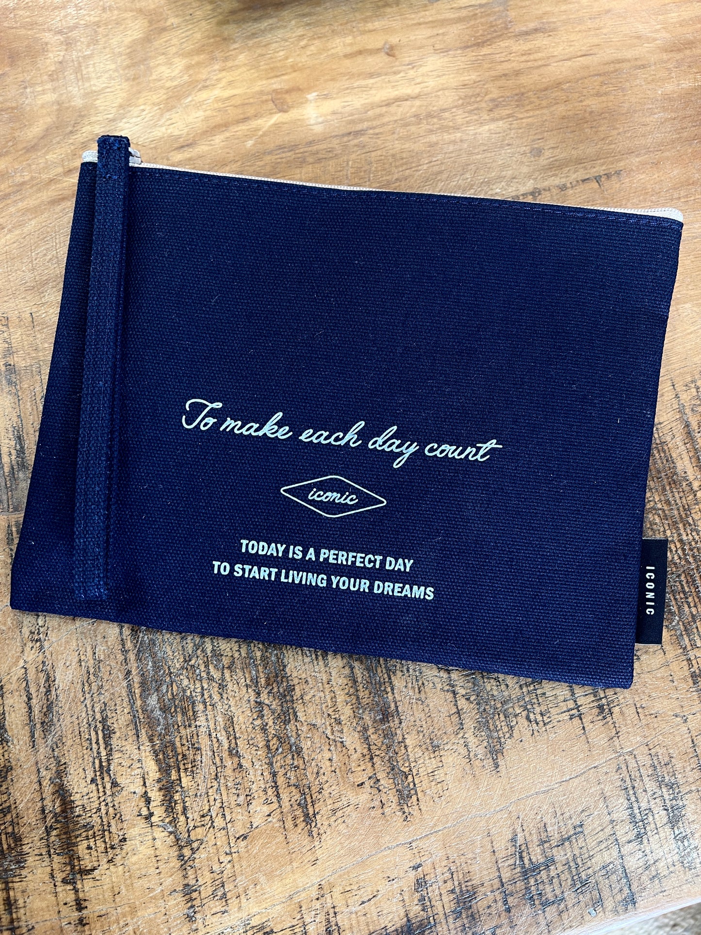 Iconic | Bolsito Estuche de Tela L Marino