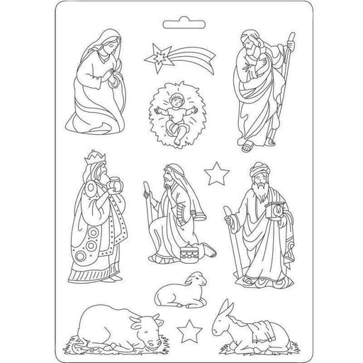 Molde flexible A4 Christmas Nacimiento Stamperia