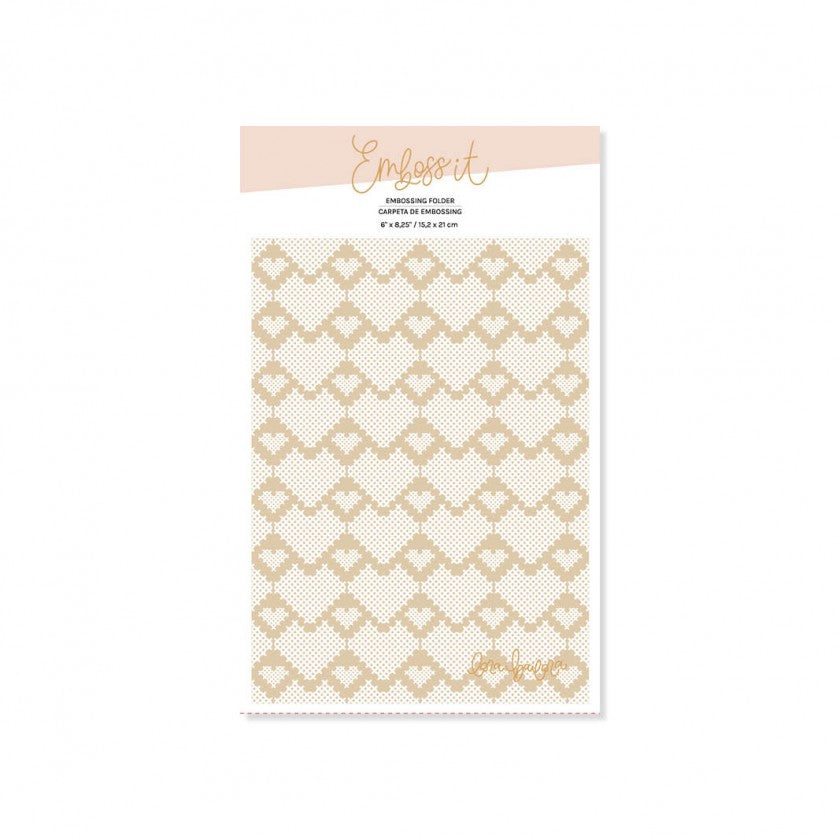 Carpeta de embossing Corazón punto 6"X 8,25" Lora Bailora