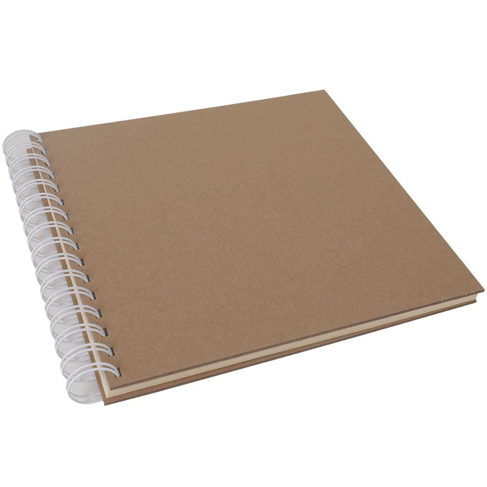 Álbum kraft 12 hojas Natura 300gr 21x20cm Wire-o blanco
