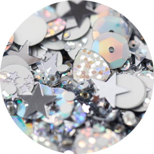 Sizzix Making Essential Sequins & Beads Silver 5 pk