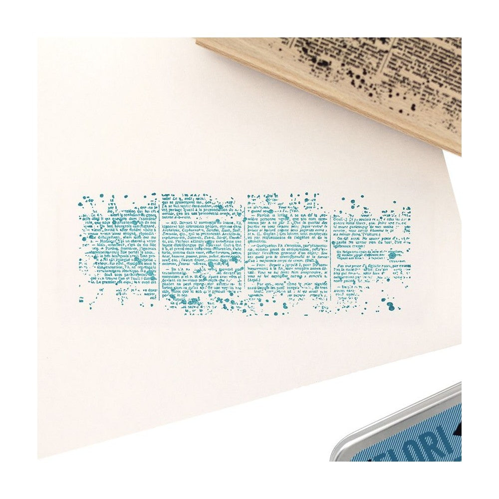 Sello de madera Texto Horizontal Florileges