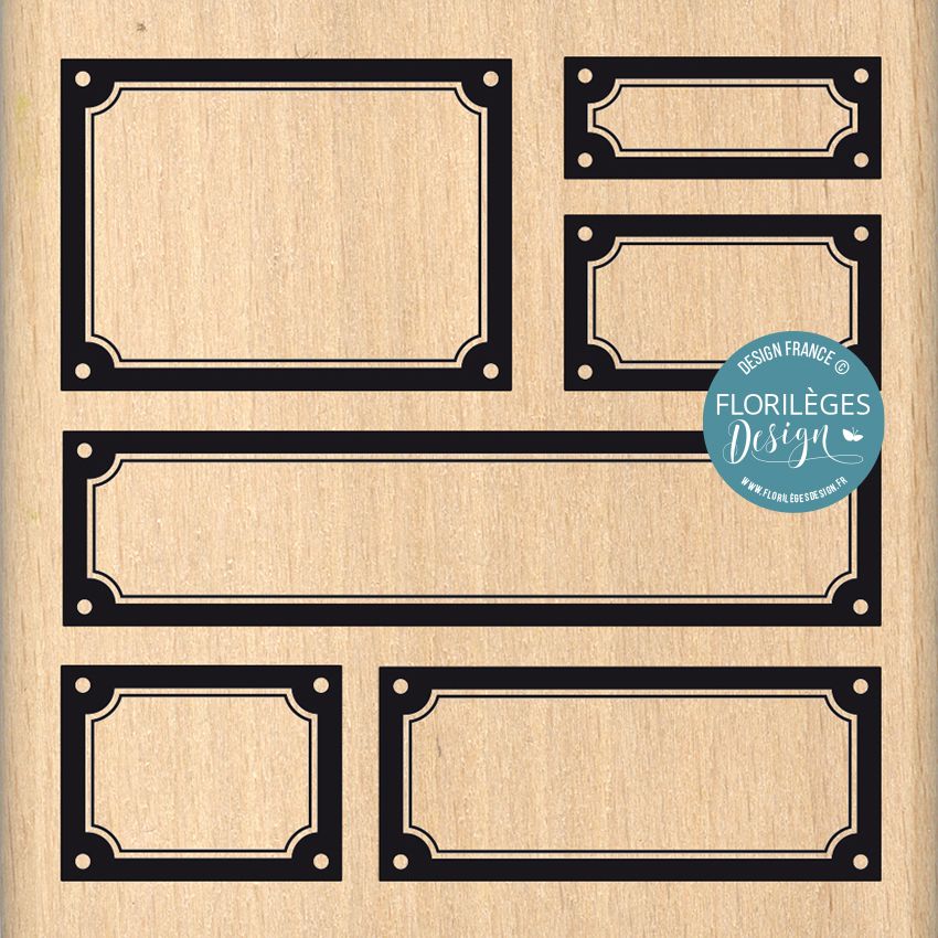 Sello de madera Etiquetas multiples Florileges
