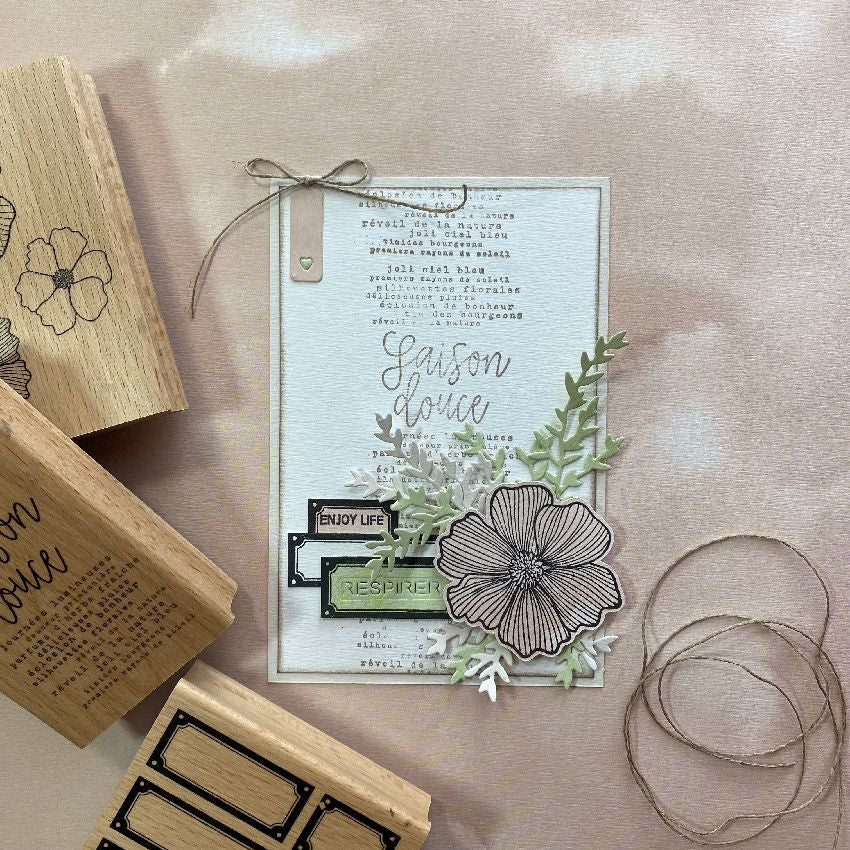 Sello de madera Etiquetas multiples Florileges