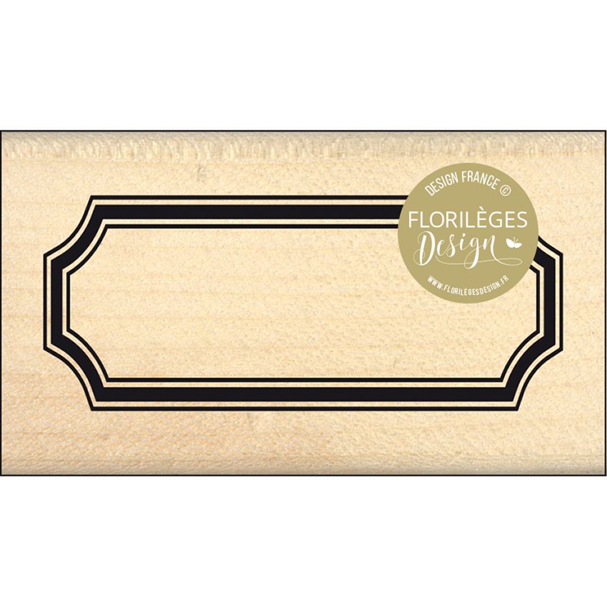 Sello de madera Etiqueta simple Florileges