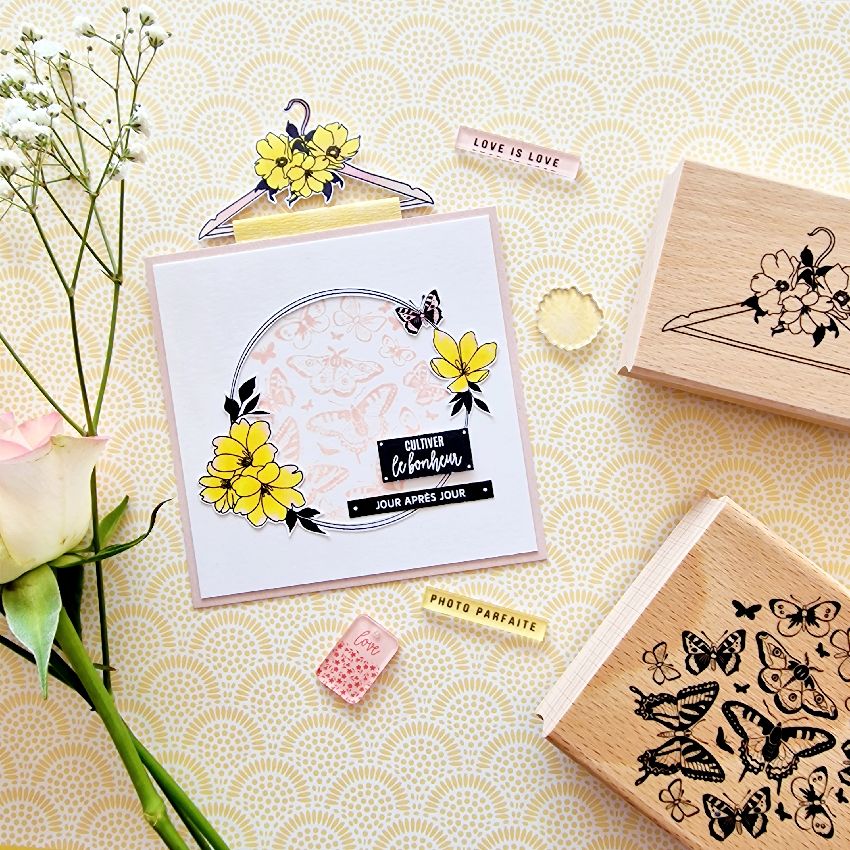 Sello de madera Colgador de flores Florileges