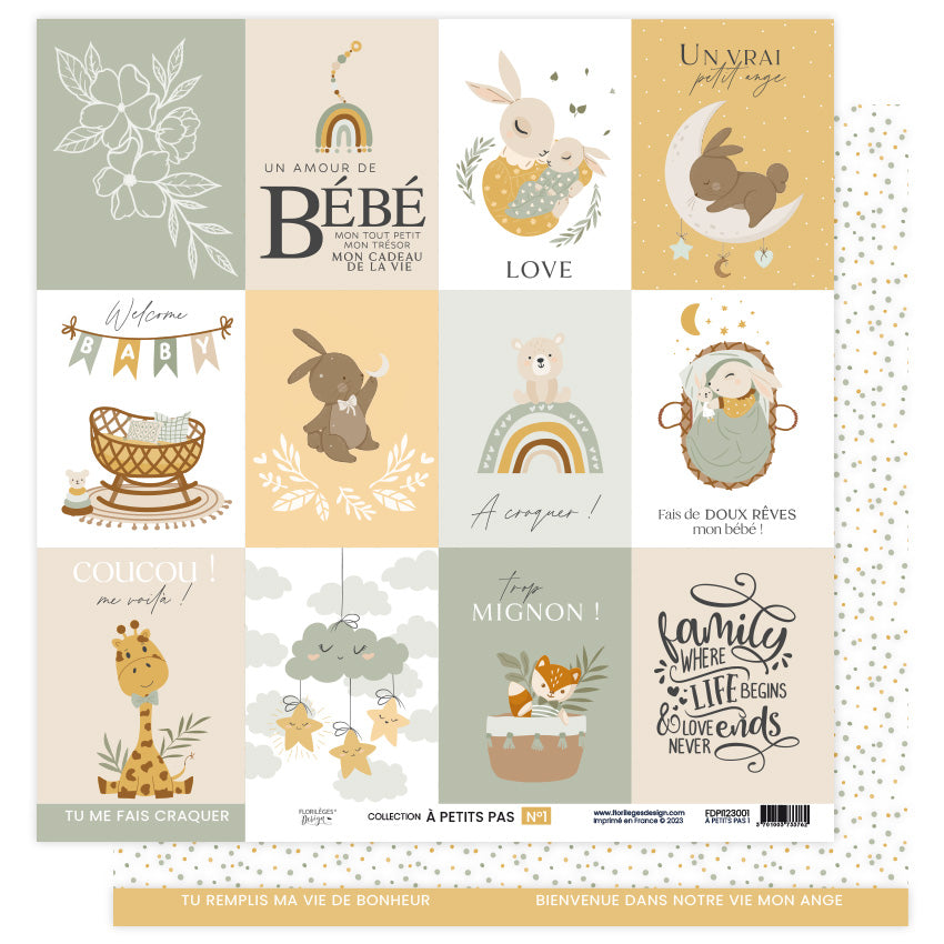 Colección Pequeños pasos Niño 30x30 Florileges