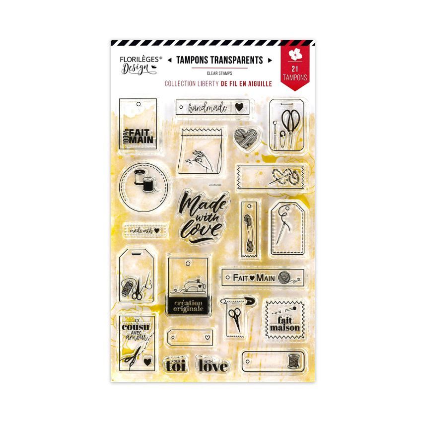 Sello acrílico Mini etiquetas Fait-Main Liberty Florileges