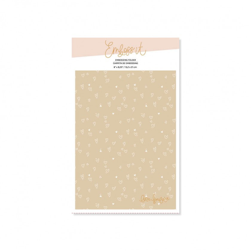 Carpeta de embossing Corazones 6”X 8,25” Lora Bailora