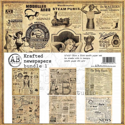 Colección Krafted newspapers AB Studio 12x12
