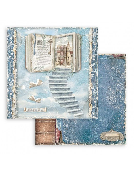 Colección Vintage Library 20x20 Stamperia