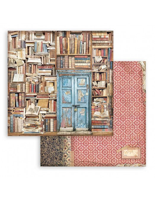 Colección Vintage Library 20x20 Stamperia