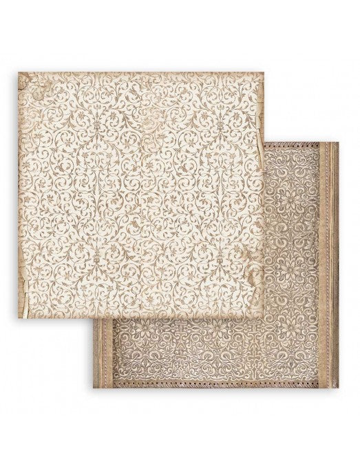 Colección Backgrounds Vintage Library 20x20 Stamperia