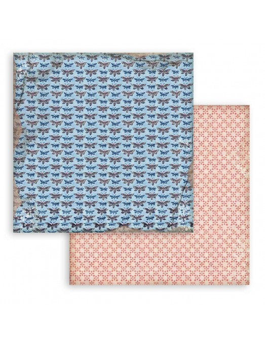 Colección Backgrounds Vintage Library 20x20 Stamperia