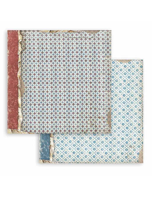 Colección Backgrounds Vintage Library 20x20 Stamperia