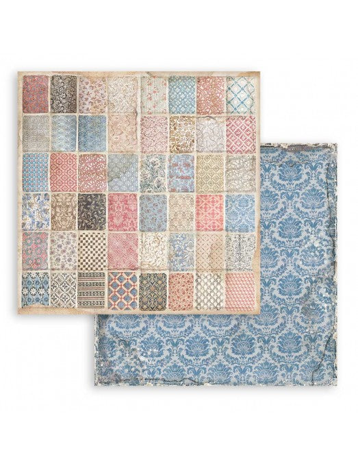 Colección Backgrounds Vintage Library 20x20 Stamperia