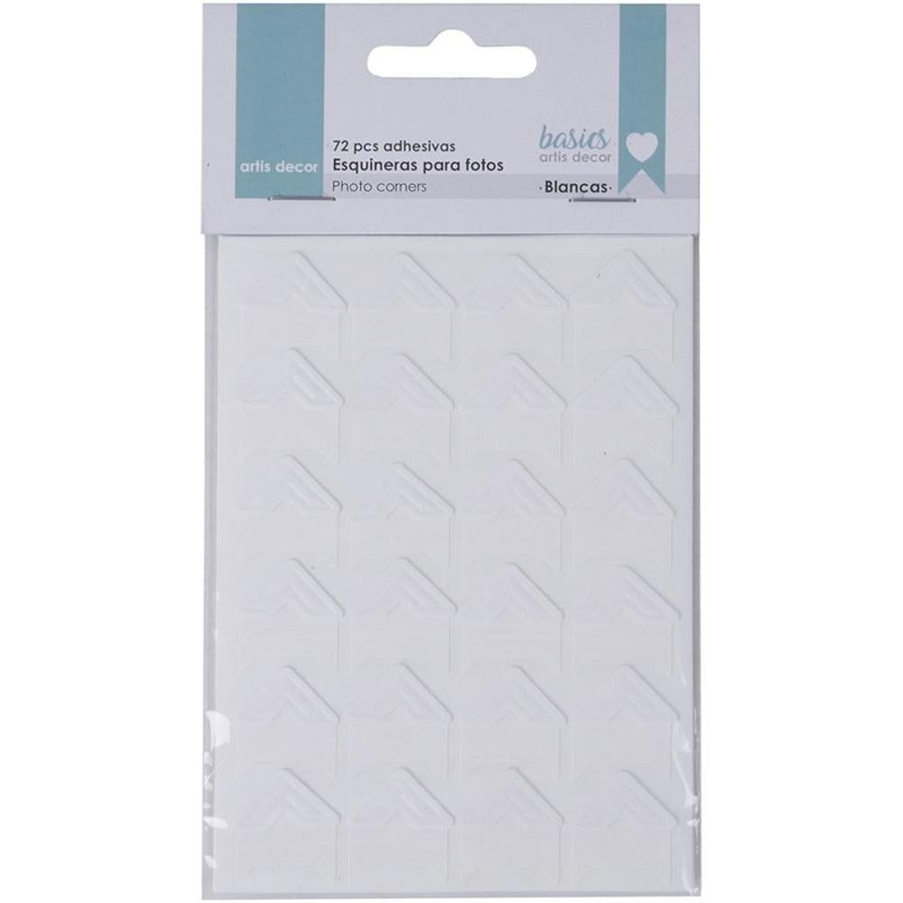 Esquineras blancas adhesivas para fotos Artis Deco