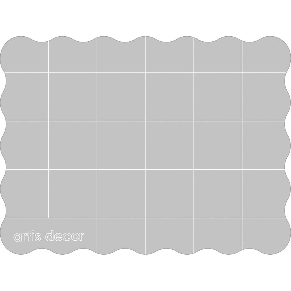 Base de metacrilato ergonómica y con cuadrícula 12x9x0,8cm Artis Deco