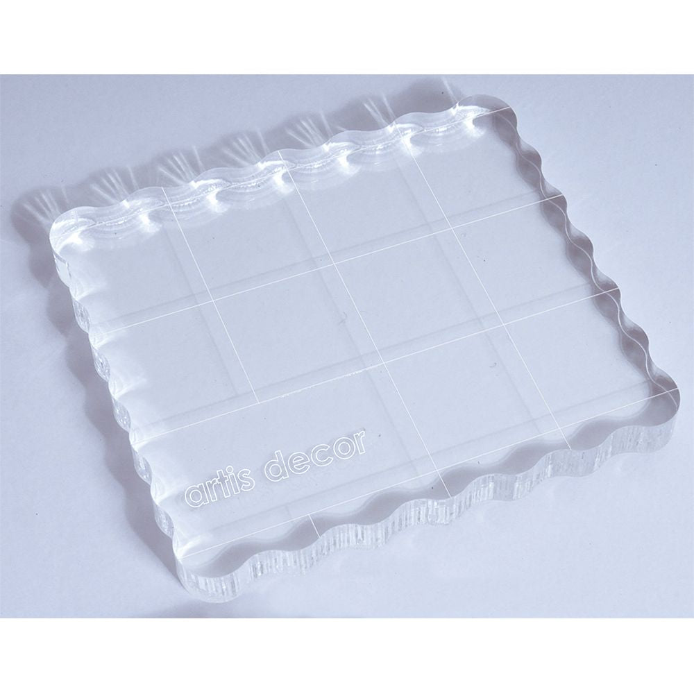 Base de metacrilato ergonómica y con cuadrícula 12x9x0,8cm Artis Deco