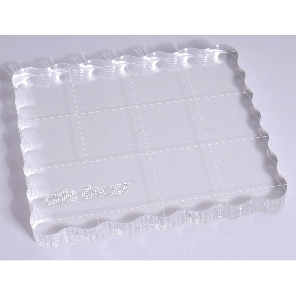Base metacrilato ergonómica y con cuadrícula 7x8x0,8cm Artis Deco