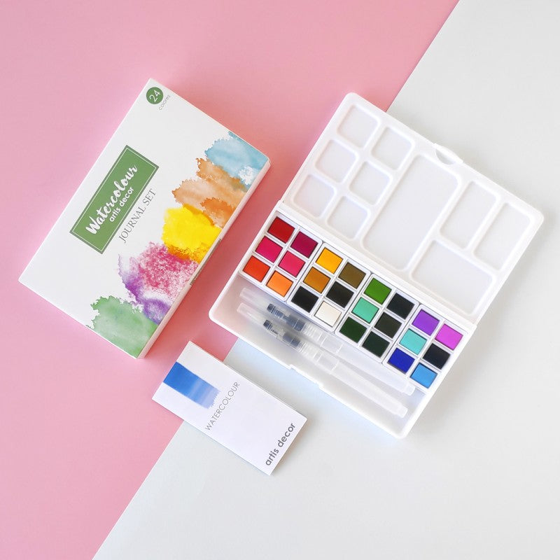 Acuarela Journal set Artis Deco 24 colores 1/2 godet