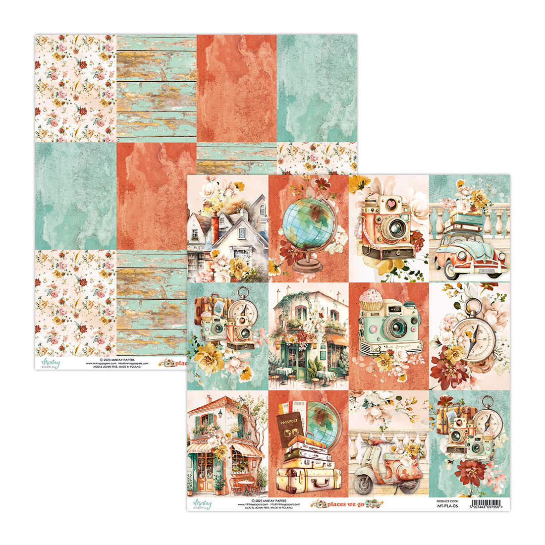 Colección Places We Go 30x30 Mintay Papers