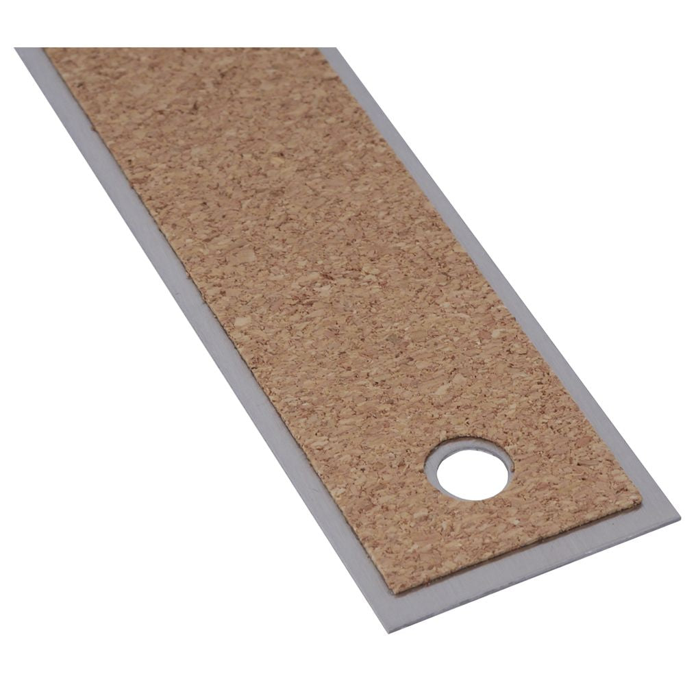 Regla de acero inoxidable con corcho antideslizante 30cm