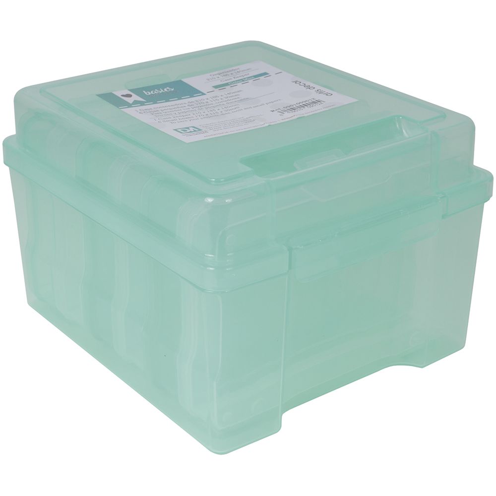Set Caja Contenedor Mint 21x18,5x14cm + 6 cajas Artis Decor