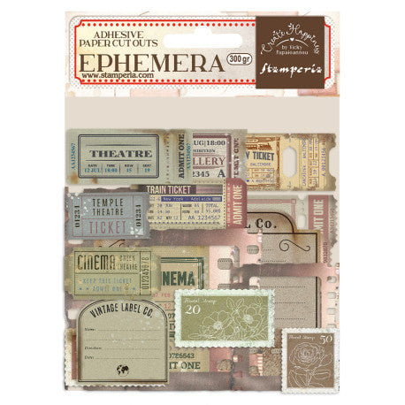 Ephemera Create Christmas Tickets Happiness Stamperia