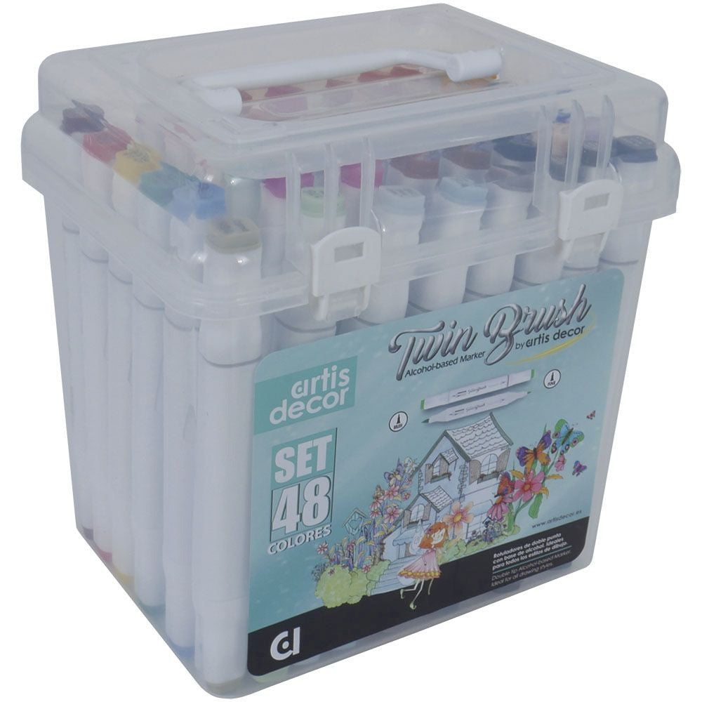 Set 48 Rotuladores Twin Brush (Pincel fino) Artis Decor