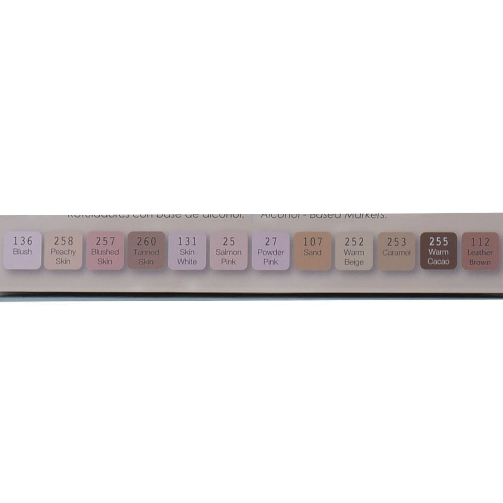 Set 12 Rotuladores Twin Brush (Pincel fino) Tonos Piel Artis Decor