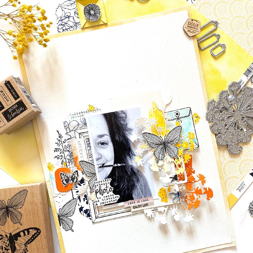 Sello acrílico Love Liberty Florileges