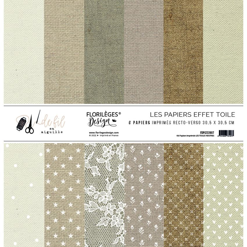 Colección De fil Tonos Neutros 30x30 Florileges