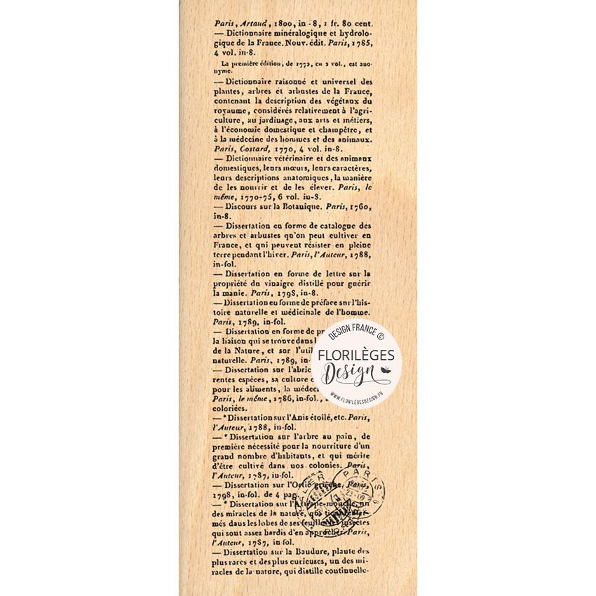 Sello de madera Precis de Botaniqué Florileges
