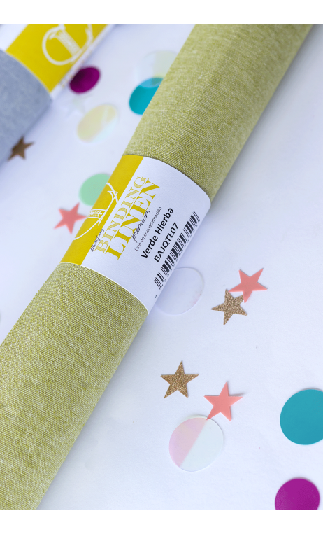 Tela Lino Verde Hierba 50x105 Vintage Odyssey