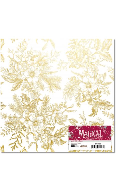 Vellum foil 12x12 Magical 1 Vintage Odyssey