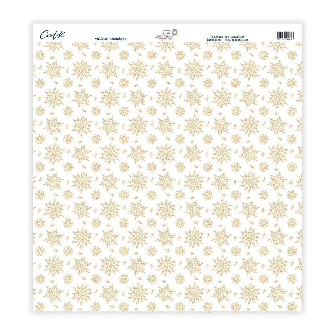 Vellum Snowflake Entrega Especial 30x30 Cocoloko