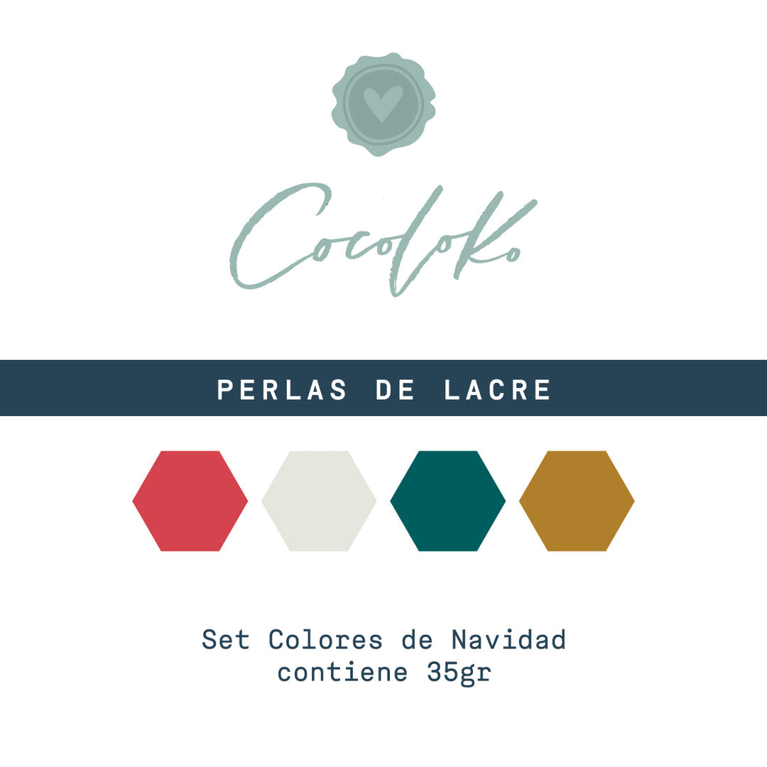 Set Perlas de Lacre Colores de Navidad Cocoloko