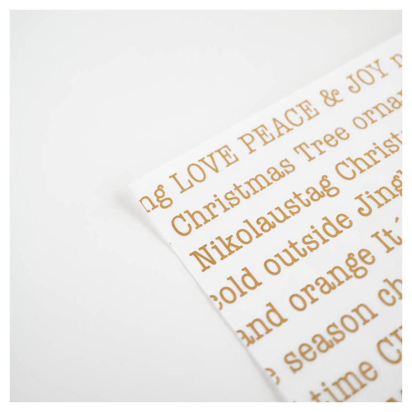 Vellum impreso con foil December Vibes