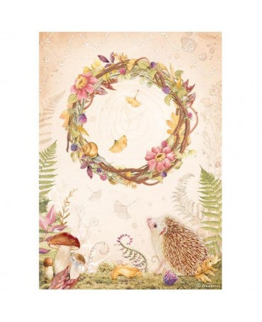 Papel de arroz A4 Garland Woodland Stamperia