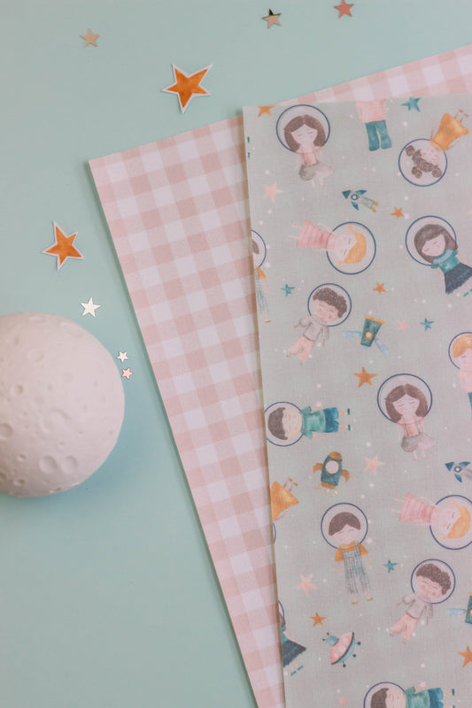 Pack Telas de Encuadernar “Astronauta” Gigi’s Lab