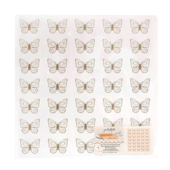 Papel Especial con Foil 30x30 Peaceful Hearts de Jen Hadfield