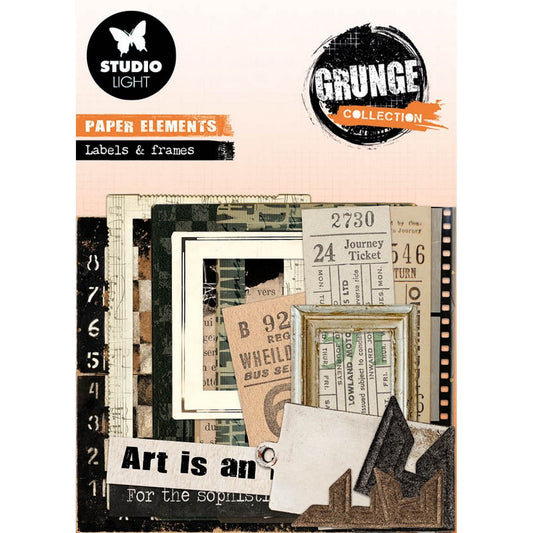 Paper Elements “Labels & Frames” Grunge Collection Vintage Papers Studio Light