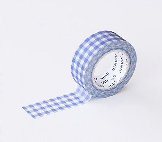 Iconic | Washi Tape Masking Tape Gingham Nº077 Blueberry