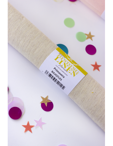 Tela Lino Beige Primavera 50x105 Vintage Odyssey